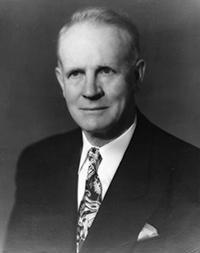 A black and white photo of Provo Mayor George Earl Collard