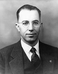 A black and white photo of Provo Mayor Maurice Harding