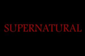 The text SUPERNATURAL on a black background