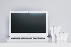 A Chromebook, like those available to borrow from Provo Library