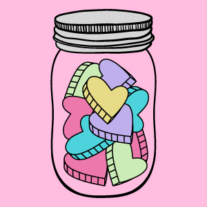 Image for event: Candy Heart Guessing Jar